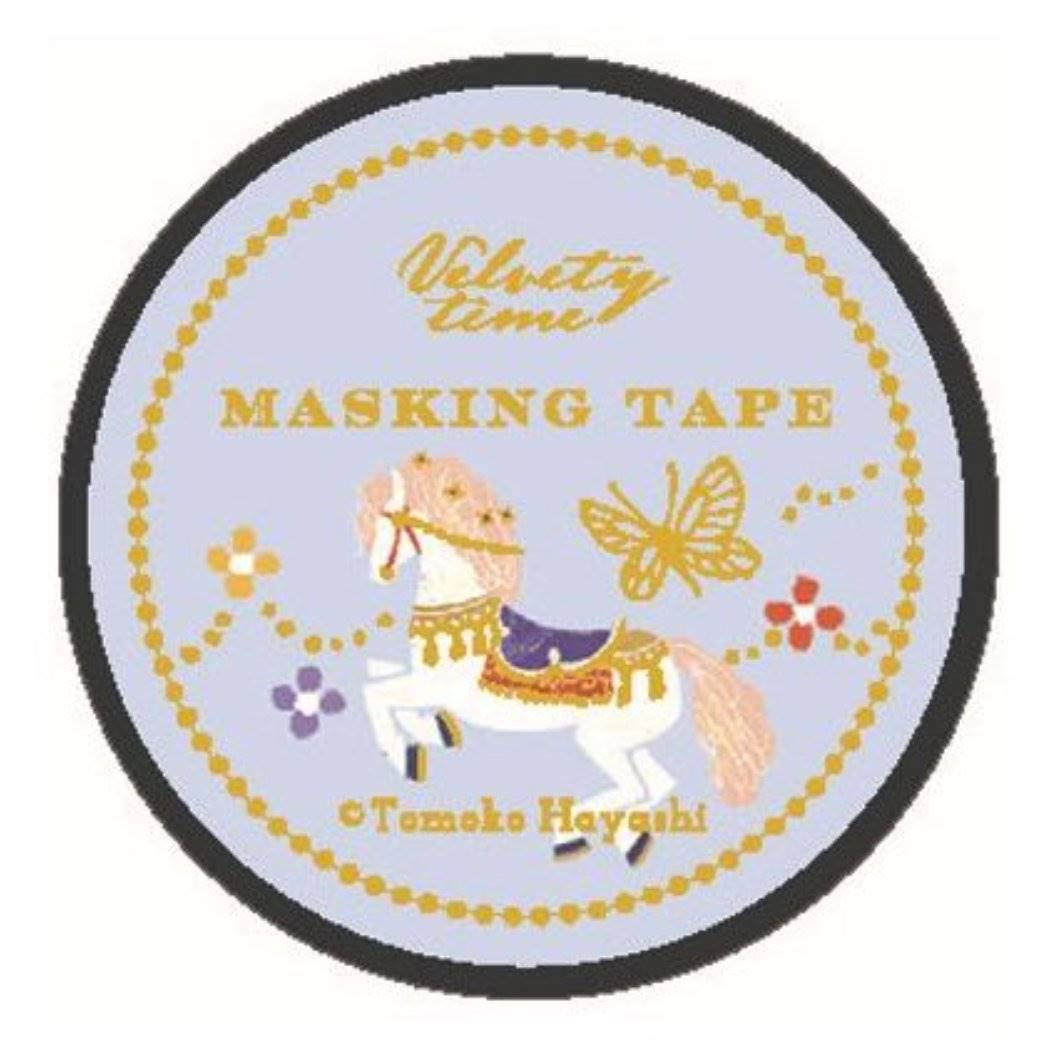 マスキングテープ Tomoko Hayashi 15mm マステ メリーゴーラウンド ガーリーイラスト おしゃれ 文具 プレゼント 男