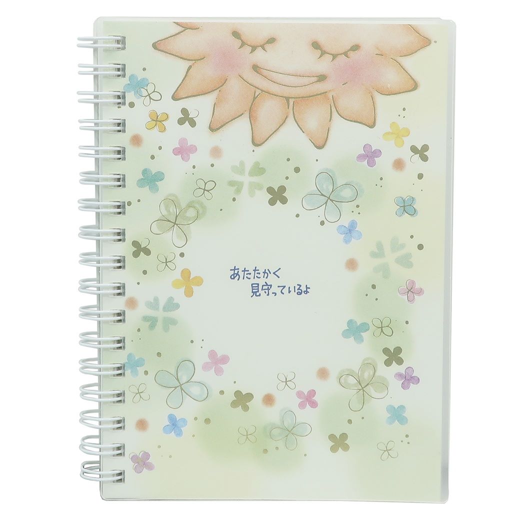 リングノート グッズ もん MON Series A6 方眼リングノート 太陽とクローバー クローズピン プレゼント 男の子 女の子