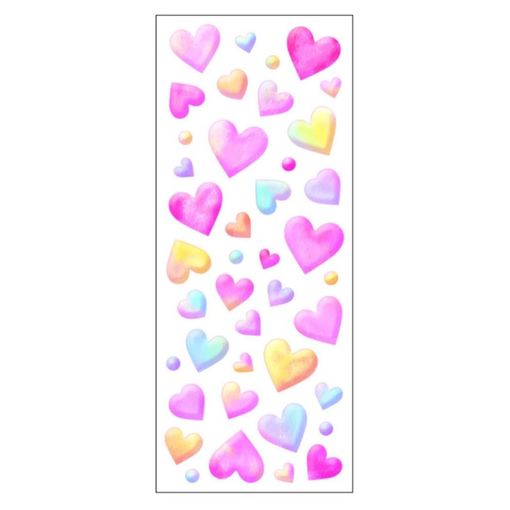 シールシート ぷくっとシール カラフルハート プレゼント 男の子 女の子 ギフト