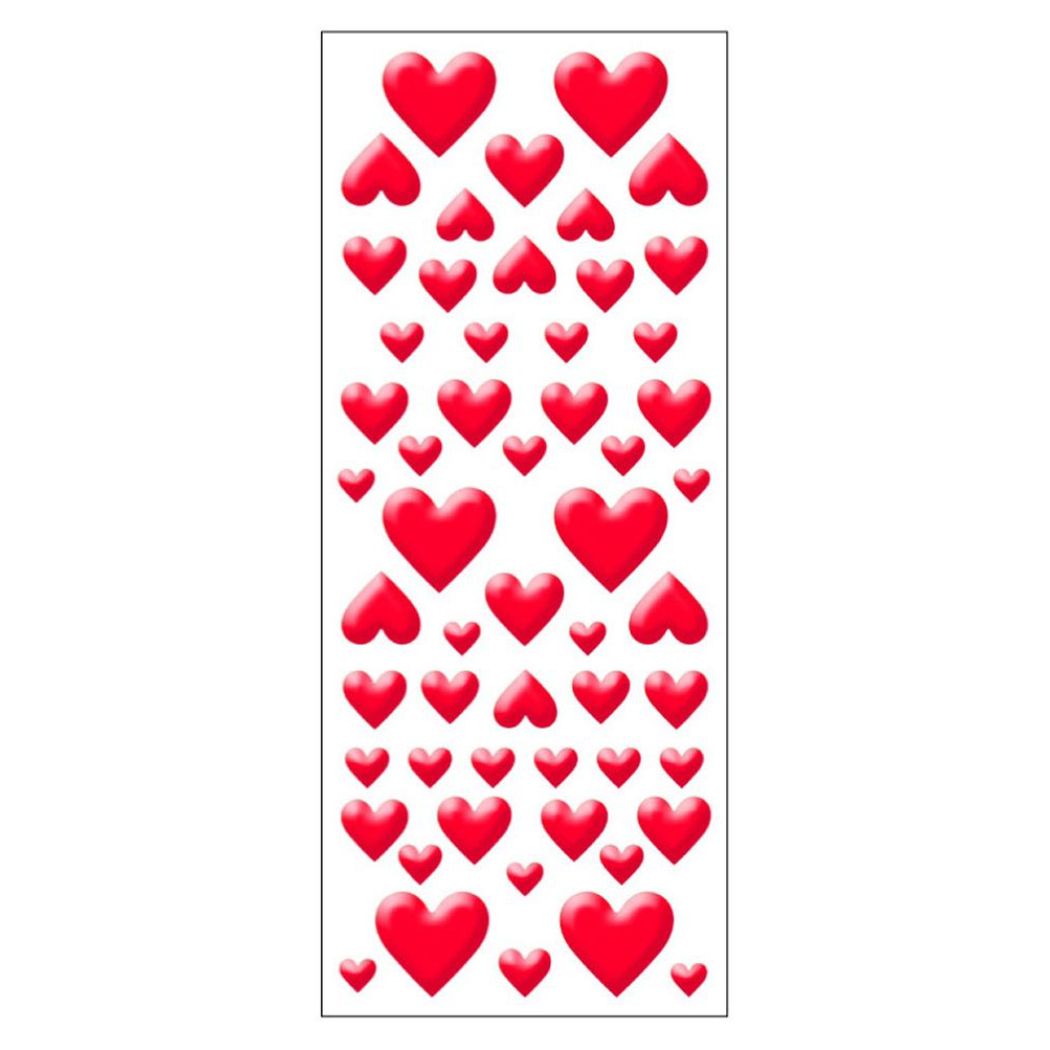 シールシート ぷくっとメタリックシール ハート赤箔 クローズピン プレゼント 男の子 女の子 ギフト
