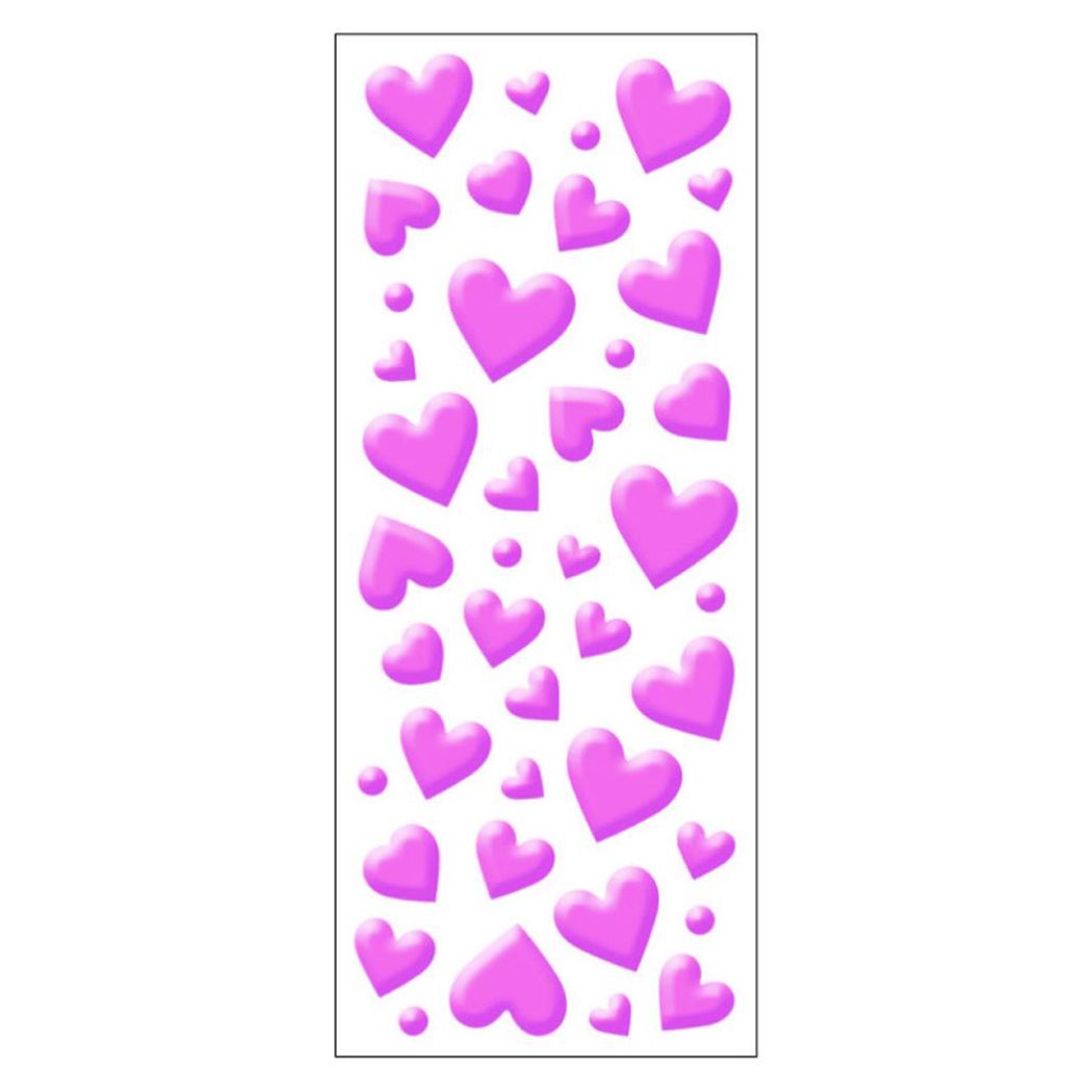 シールシート ぷくっとメタリックシール ハートピンク箔 クローズピン プレゼント 男の子 女の子 ギフト