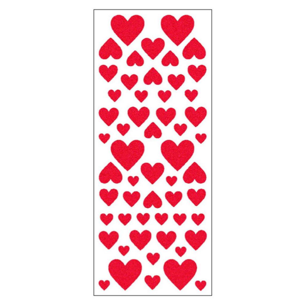シールシート グリッターシール ハートレッド プレゼント 男の子 女の子 ギフト