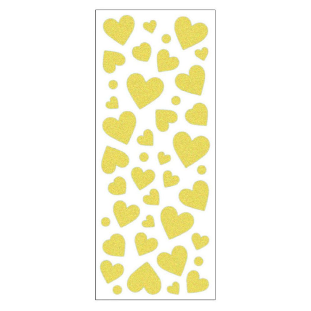 シールシート グリッターシール ハートゴールド クローズピン プレゼント 男の子 女の子 ギフト