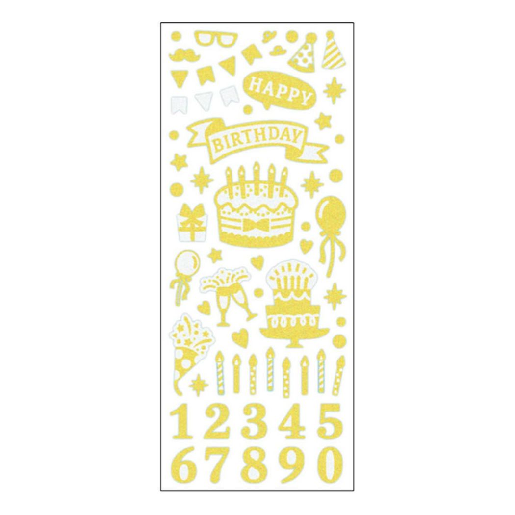 シールシート グリッターシール バースデー クローズピン プレゼント 男の子 女の子 ギフト