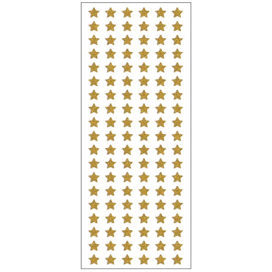 シールシート グリッターシール スター金 クローズピン