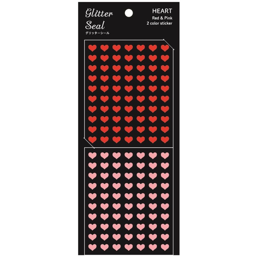 シールシート グリッターシール ハート クローズピン