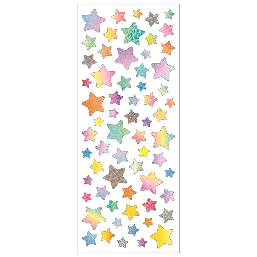 シールシート ホログラムシール グラデーションスター クローズピン