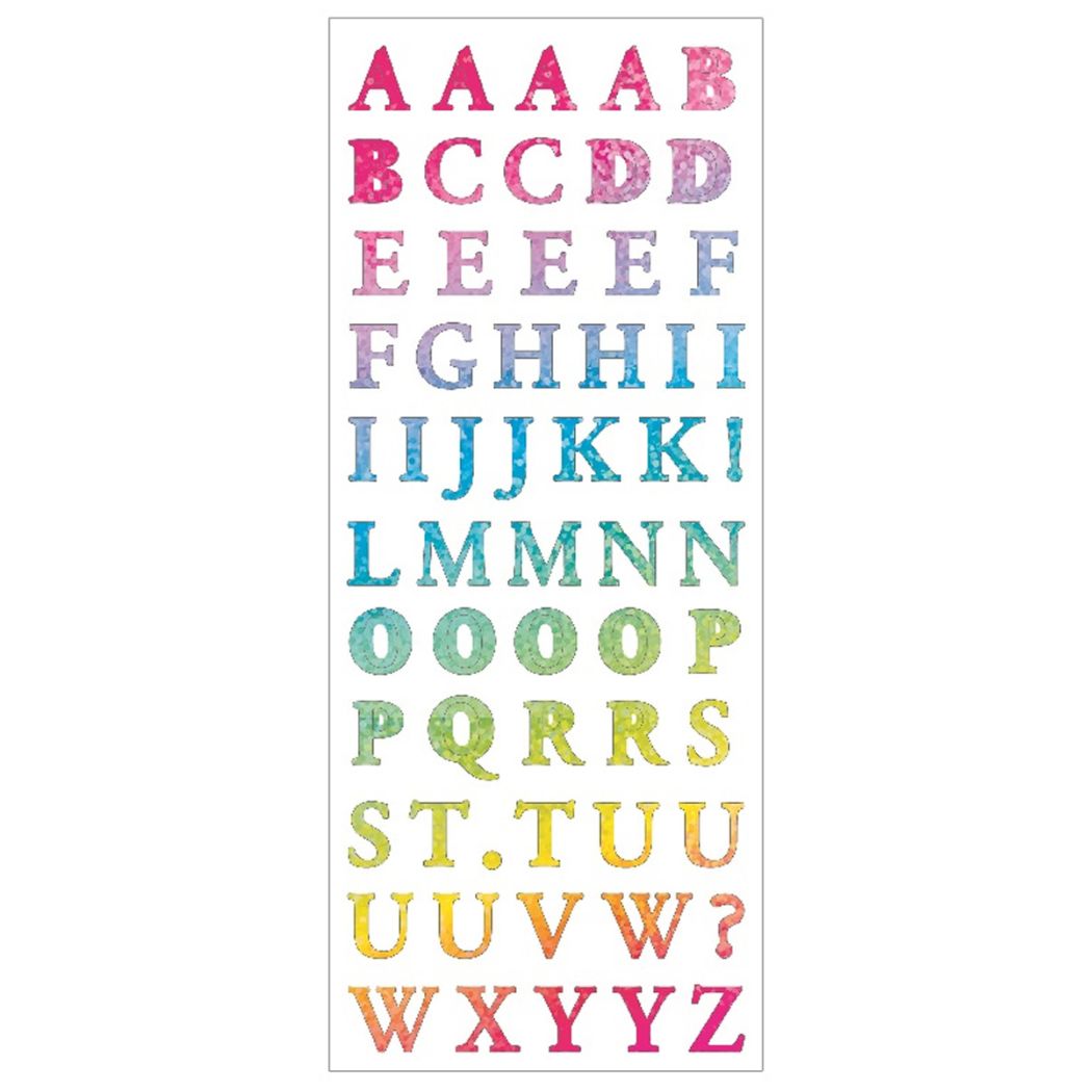 シールシート ホログラムシール グラデーション英字 クローズピン