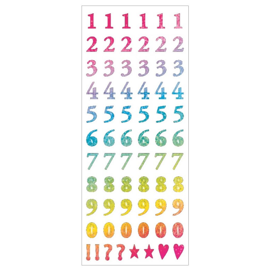 シールシート ホログラムシール グラデーション数字 クローズピン