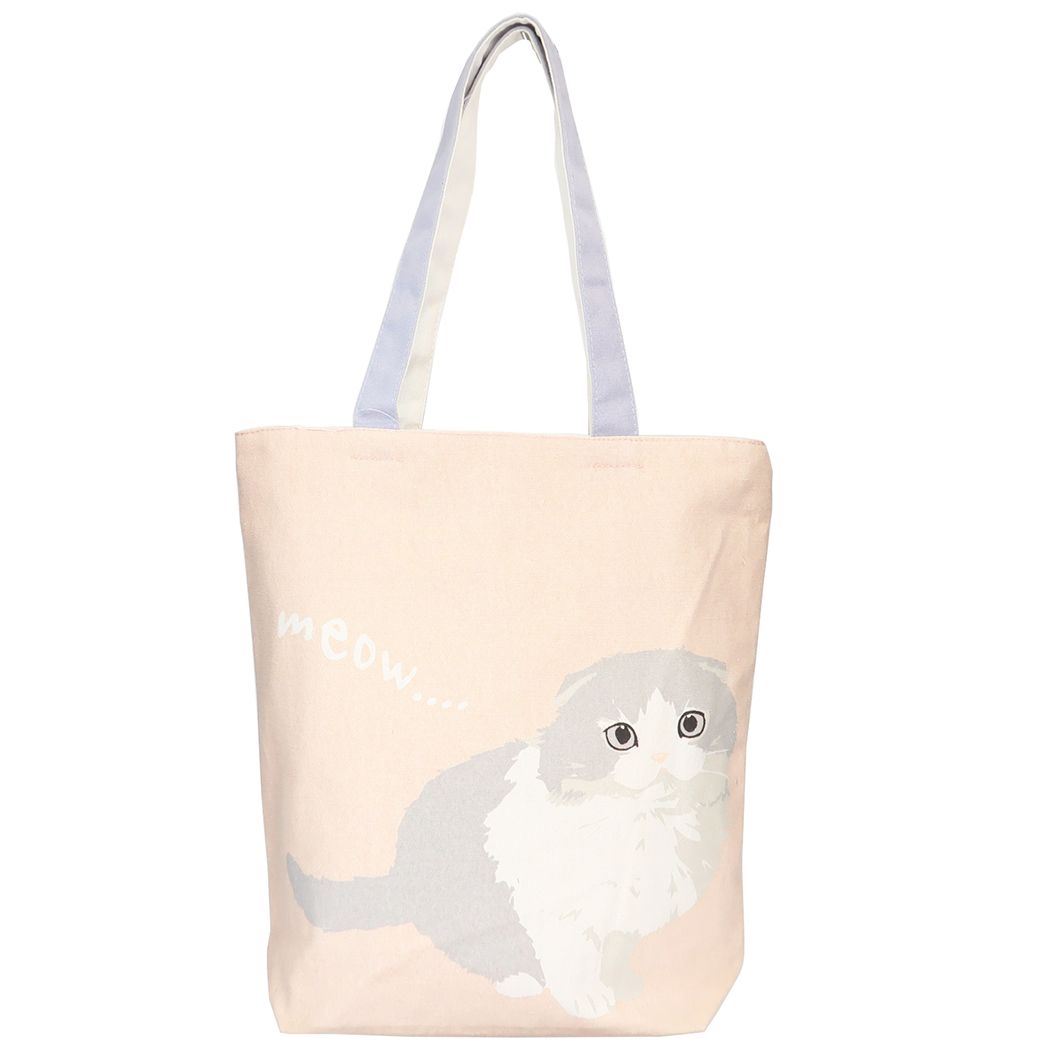 トートバッグ ファスナー付きキャンバストート メリアキティPK ねこ