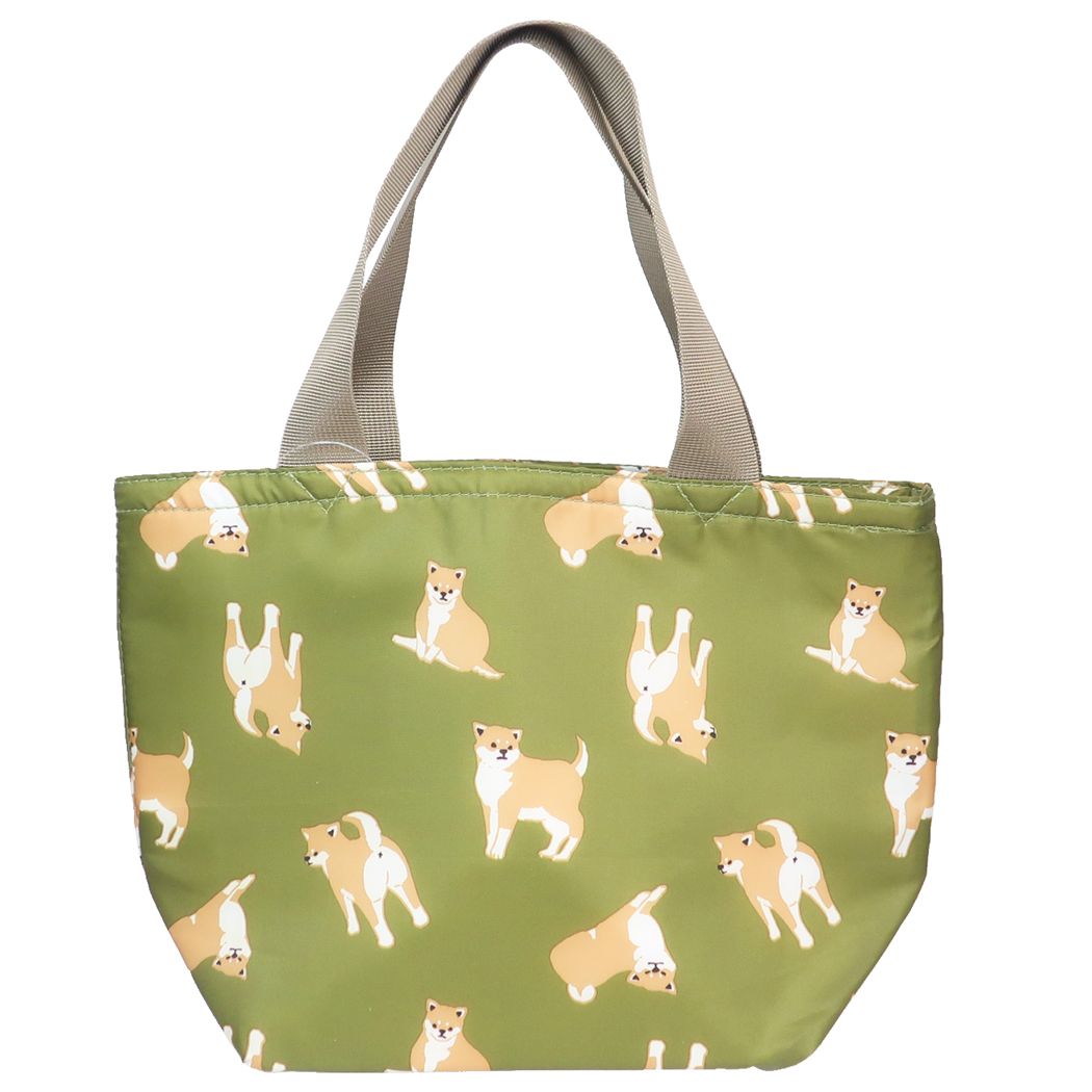 保冷ランチバッグ 保冷ミニトートバッグ ファスナー付き モカKA ミントイン