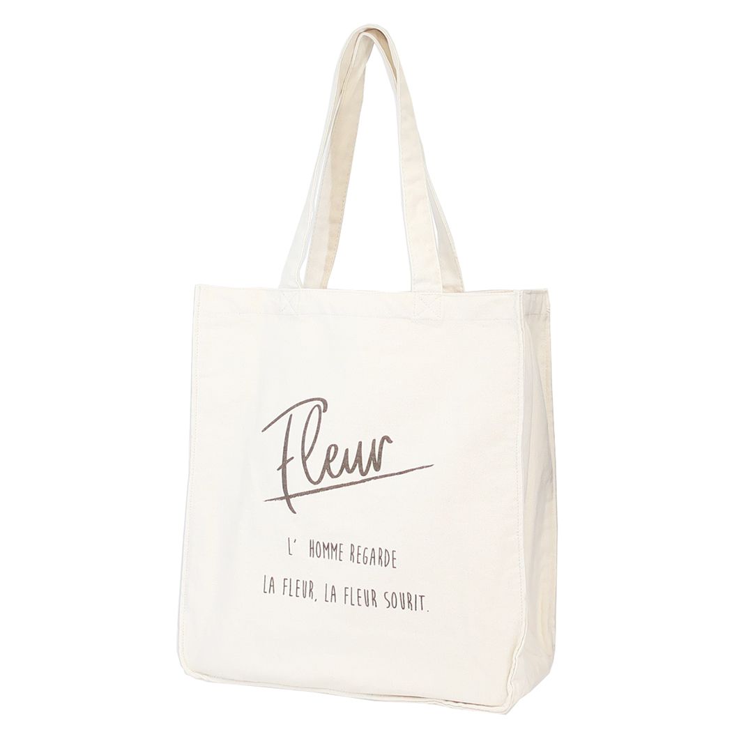 トートバッグ スクエアトートバッグ Fleur ミントイン
