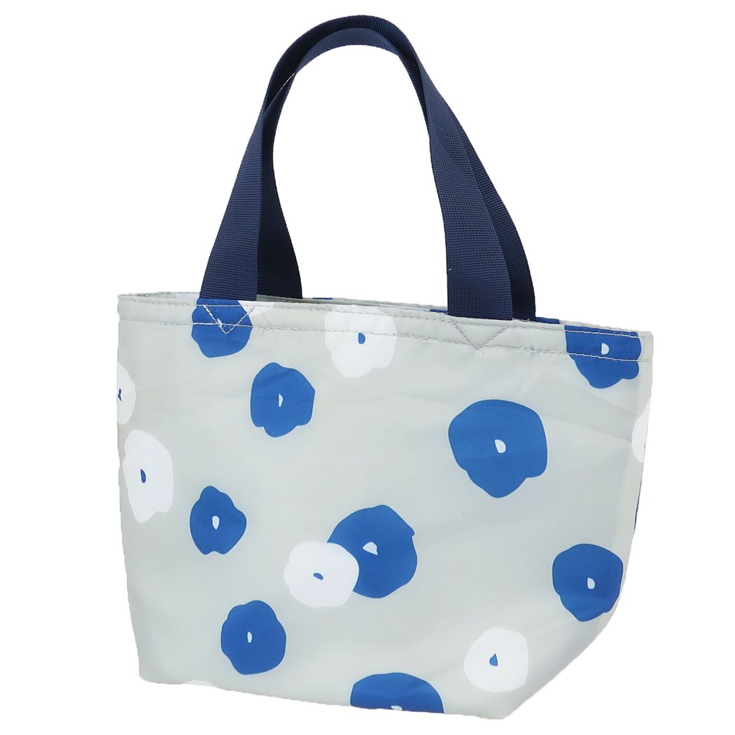 保冷ランチバッグ 保冷ミニトートバッグ ファスナー付き フラワーNV ミントイン