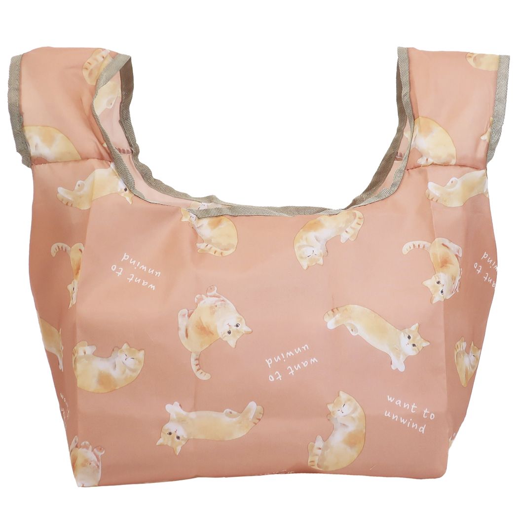 エコバッグ コンパクトサイズ コンビニ弁当 マチ広 ショッピングバッグ マンチカン ねこ プレゼント 男の子 女の子 ギフト