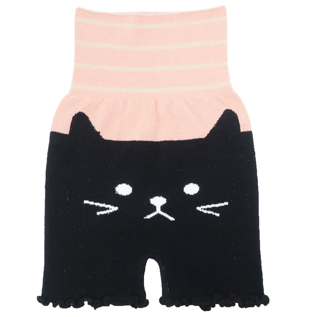 もこもこ 腹巻き パンツ 女性用 防寒 ボディーウォーマー クロネコ ねこ ミントイン ウォーマー雑貨 プレゼント 男の子 女の子 ギ