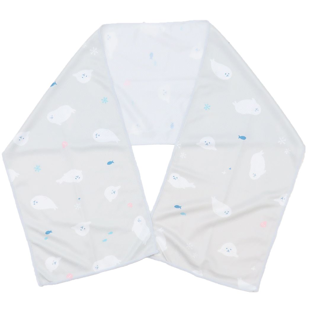 夏用ひんやりタオル クールタオル あざらし アニマル ミントイン