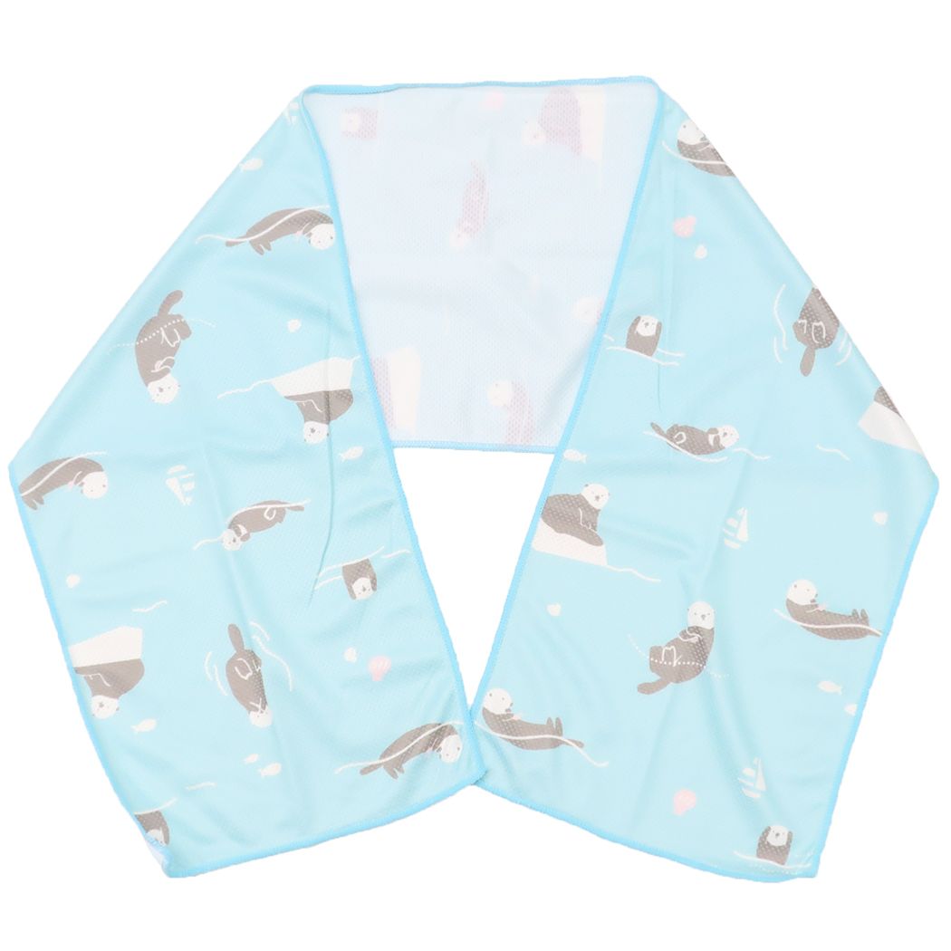 夏用ひんやりタオル クールタオル ラッコ アニマル ミントイン