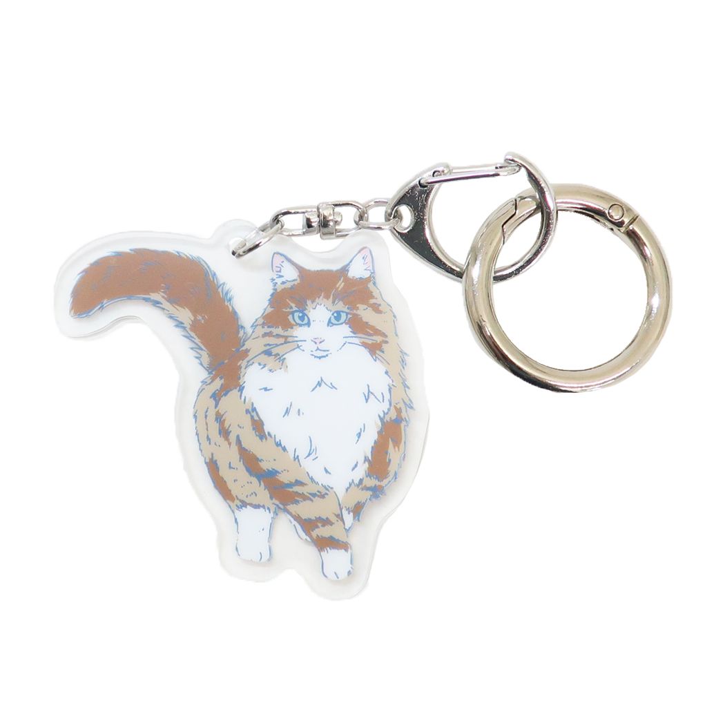 猫 グッズ キーホルダー アニマルアクリルキーホルダー ノラ