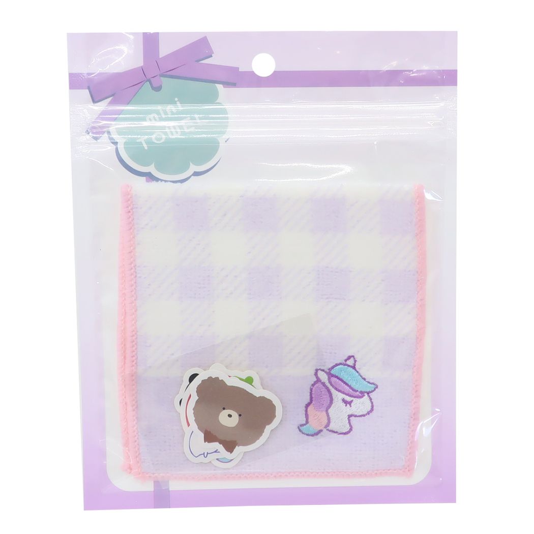 タオルセット ポケットミニタオル&シールセット ユニコーン
