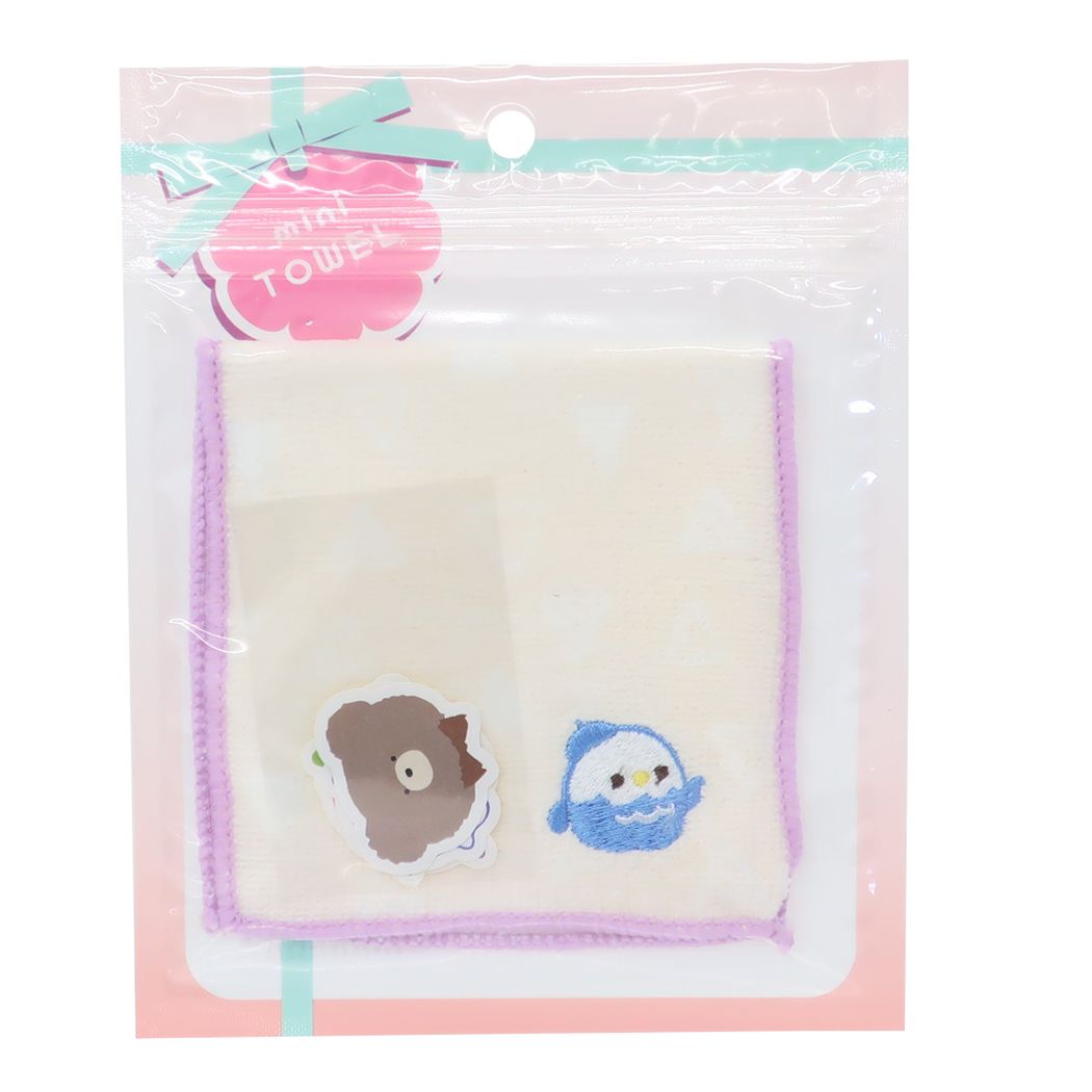 タオルセット ポケットミニタオル&シールセット ぴよ ミントイン