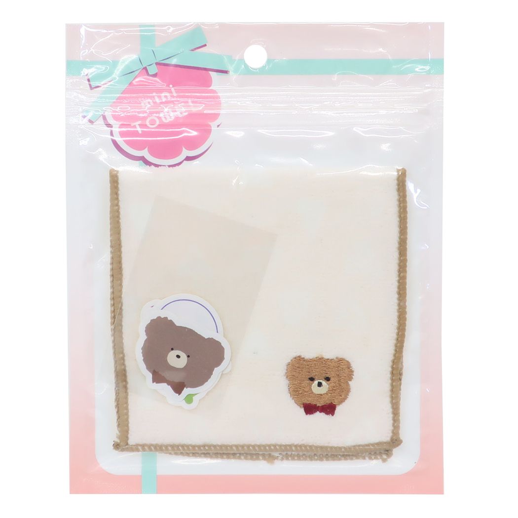 タオルセット ポケットミニタオル&シールセット モコベア