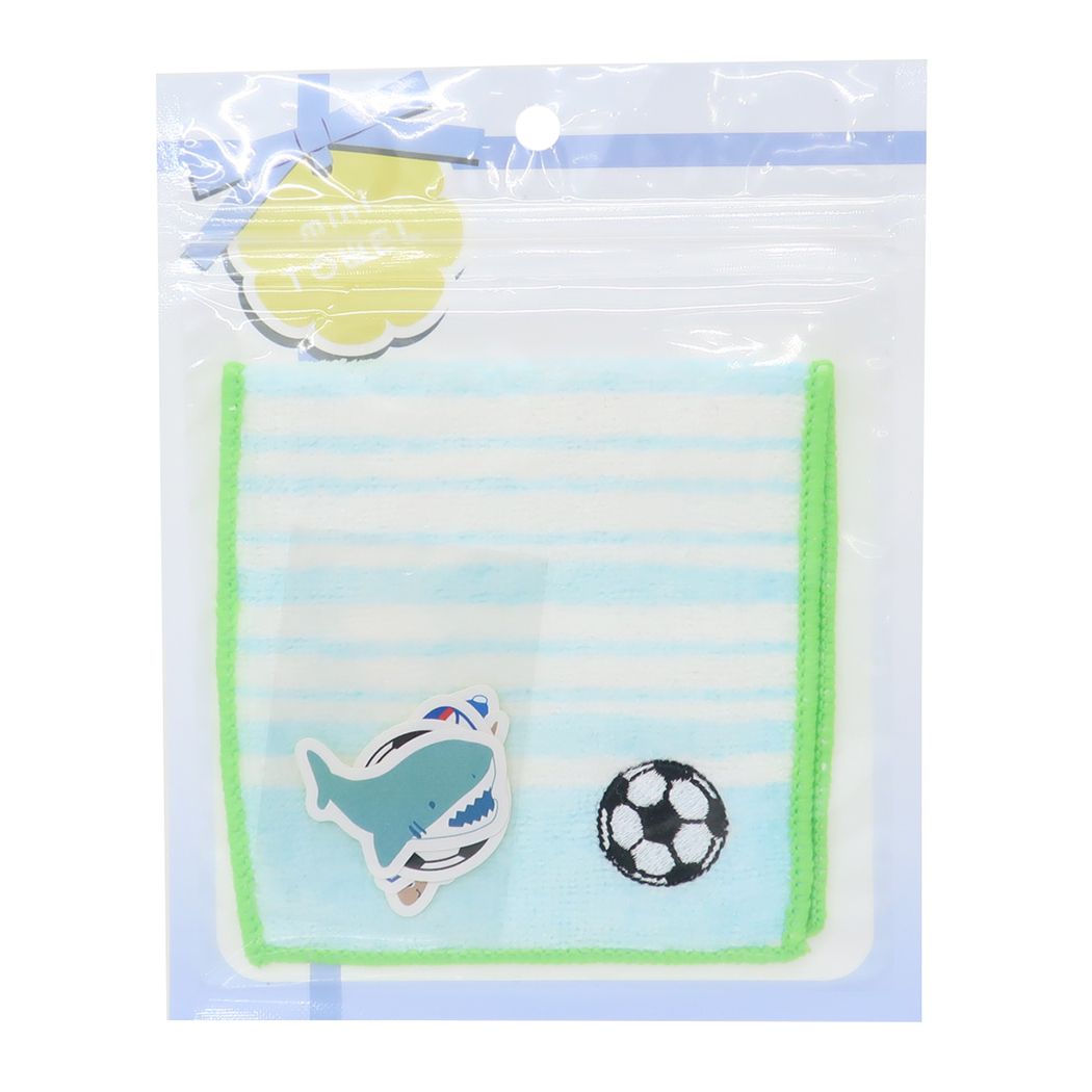 タオルセット ポケットミニタオル&シールセット サッカー