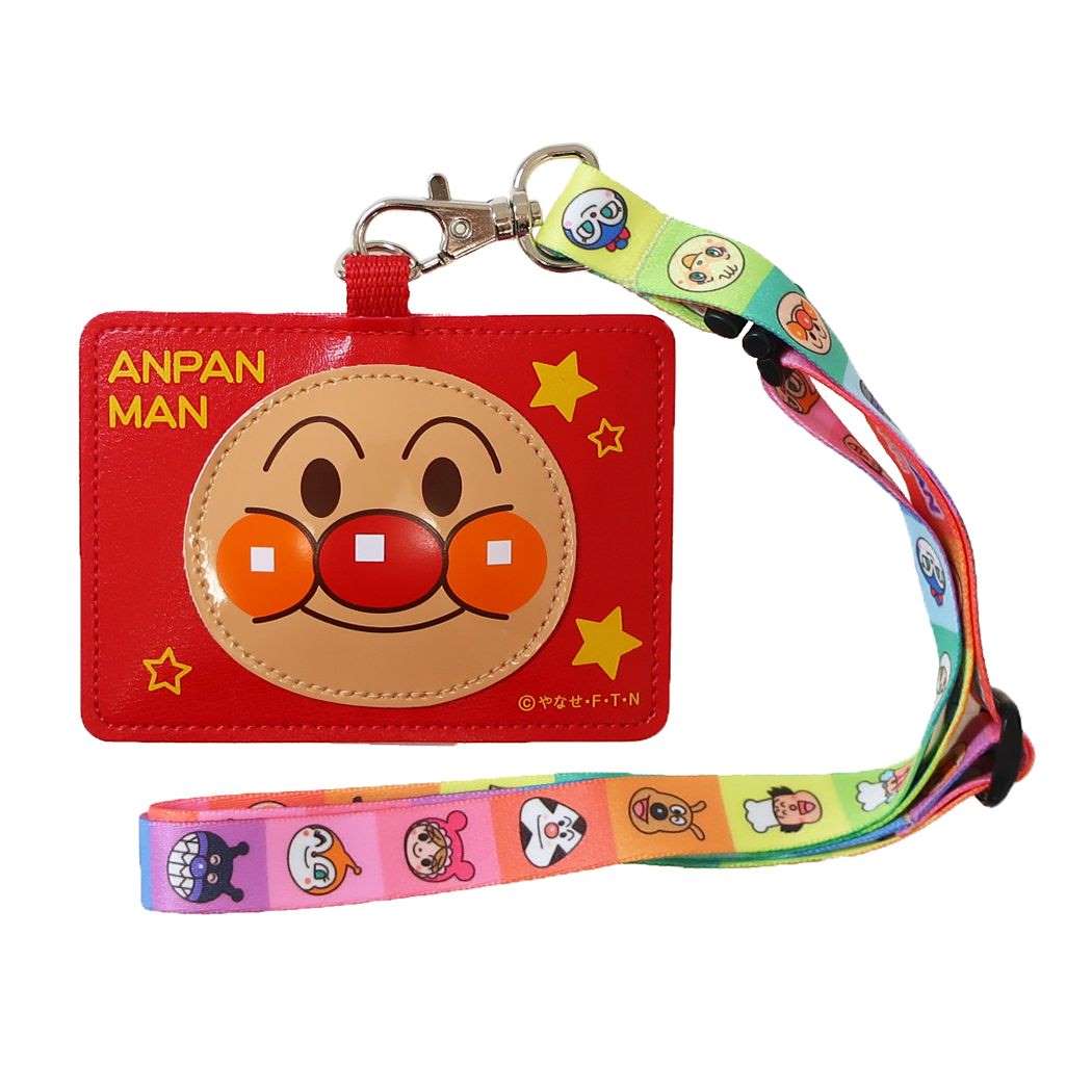 アンパンマン グッズ 定期入れ アニメキャラクター ネックストラップ付パスケース