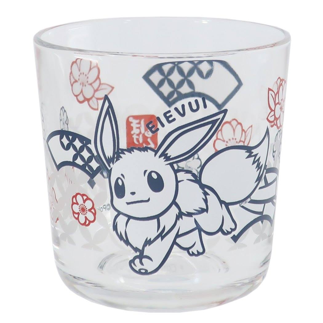 ポケモン ポケットモンスター キャラクター ガラスコップ グラスワイドタンブラー 切り絵 イーブイ 金正陶器 プレゼント 男の子 女の