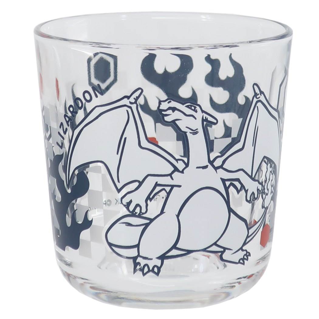 ポケモン グッズ ガラスコップ キャラクター グラスワイドタンブラー 切り絵 リザードン ポケットモンスター プレゼント 男の子 女の