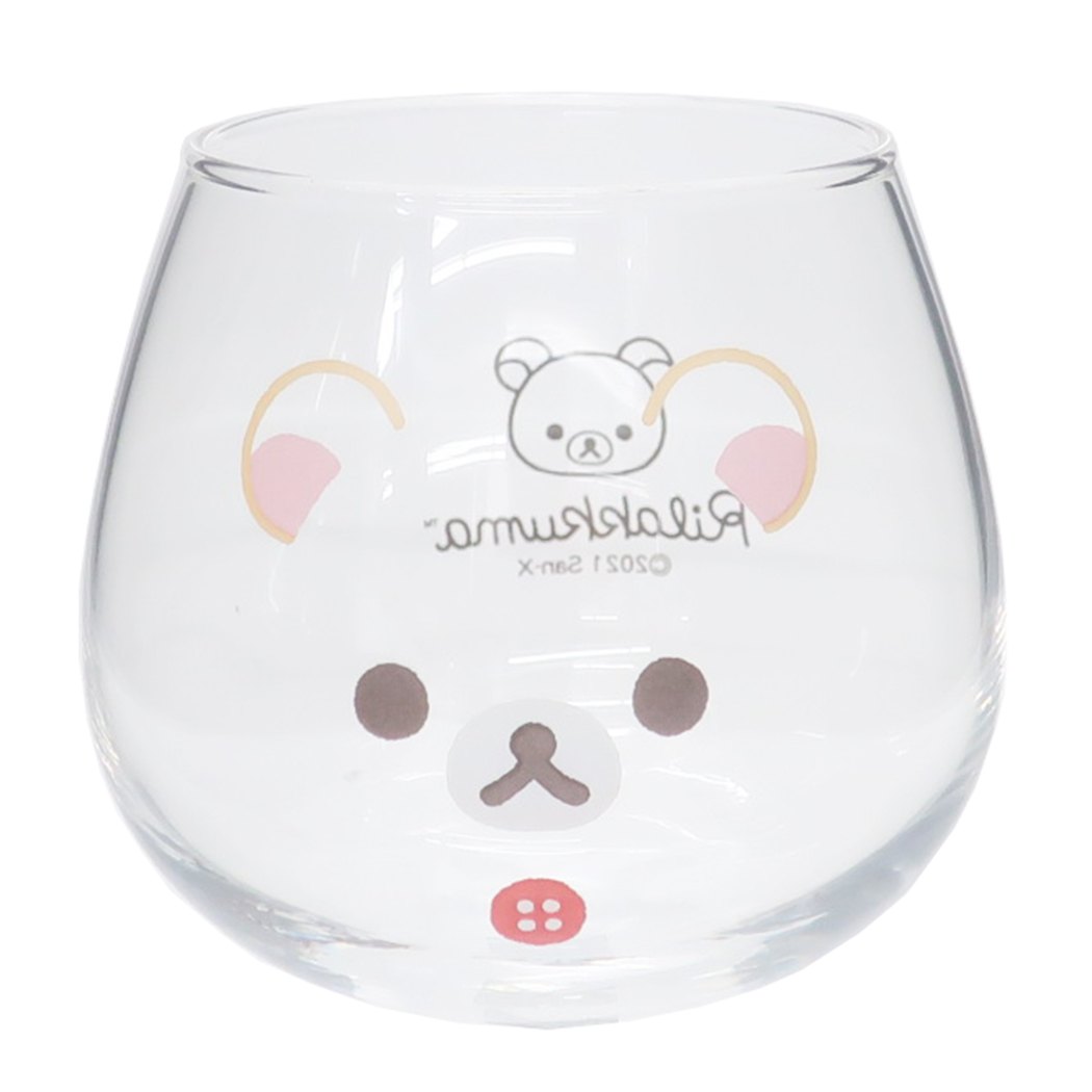 リラックマ サンエックス キャラクター ガラスコップ ゆらゆら タンブラー コリラックマ フェイス 金正陶器 プレゼント 男の子 女の