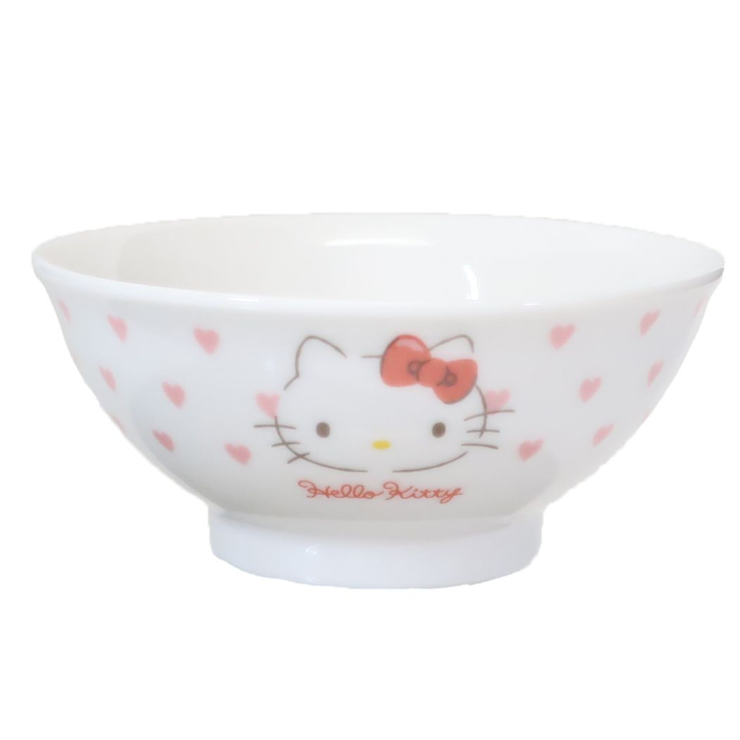 ハローキティ こども茶碗 キッズ食器 ピンクハート サンリオ