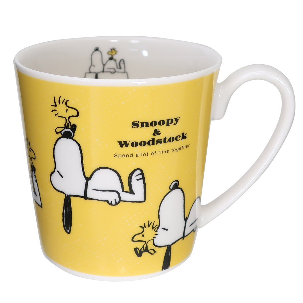 スヌーピー マグカップ 磁器製 たっぷり MUG &ウッドストック ピーナッツ 金正陶器 プレゼント 男の子 女の子 ギフト