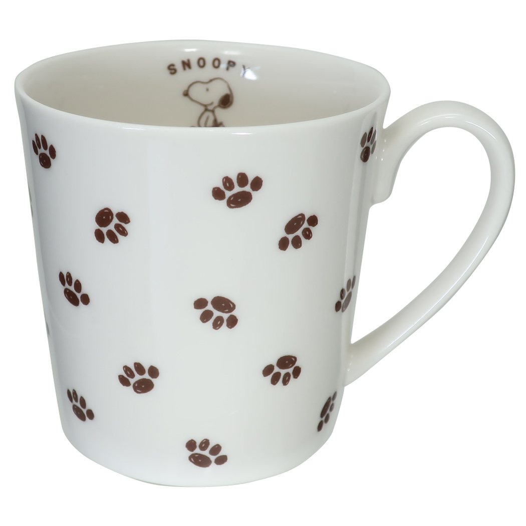 スヌーピー 磁器製 たっぷり MUG ピーナッツ マグカップ あしあと プレゼント 男の子 女の子 ギフト