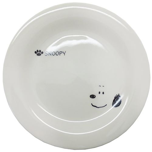 スヌーピー ピーナッツ 絵本キャラクター グッズ 中皿 磁器製 ケーキプレート シンプル フェイス 金正陶器 直径20cm プレゼント