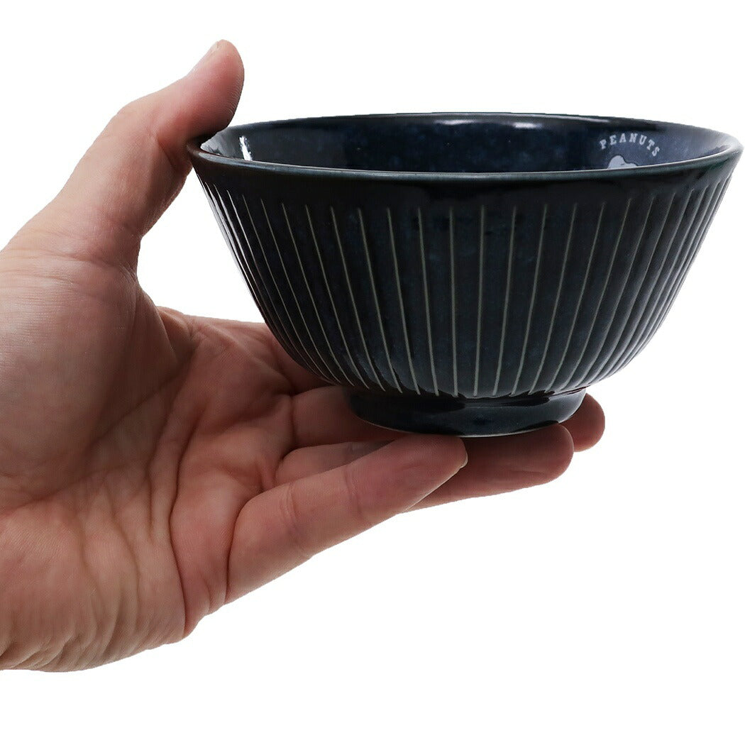 茶碗 スヌーピー 磁器製ライスボウル ピーナッツ インディゴシリーズ 日本製食器 ギフト雑貨 キャラクター グッズ プレゼント 男の子