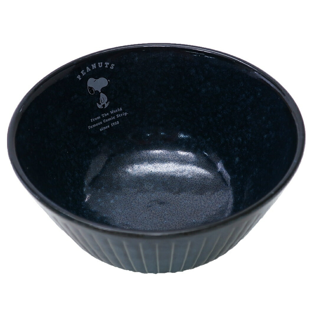 茶碗 スヌーピー 磁器製ライスボウル ピーナッツ インディゴシリーズ 日本製食器 ギフト雑貨 キャラクター グッズ プレゼント 男の子