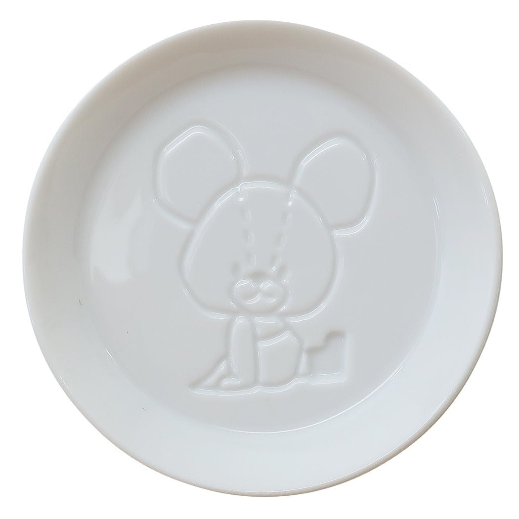 絵柄が浮き出る 醤油皿 くまのがっこう 小皿 おすわり 直径8cm 日本製 プレゼント 男の子 女の子 ギフト