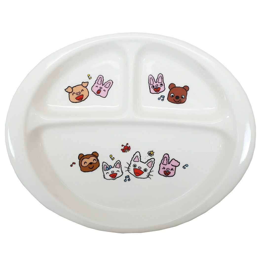 ノンタン こども ランチ皿 キッズ食器 金正陶器 23×18×3cm プレゼント 男の子 女の子 ギフト