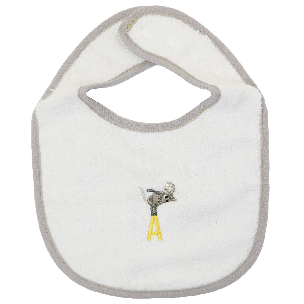 レオレオニ 絵本キャラクター ベビービブ キャラ イニシャルスタイ A