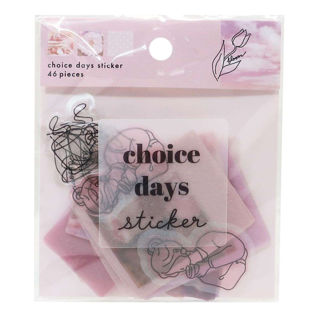 フレークシール チョイスデイズ ステッカー ピンク クラックス プチギフト DECOシール プレゼント 男の子 女の子