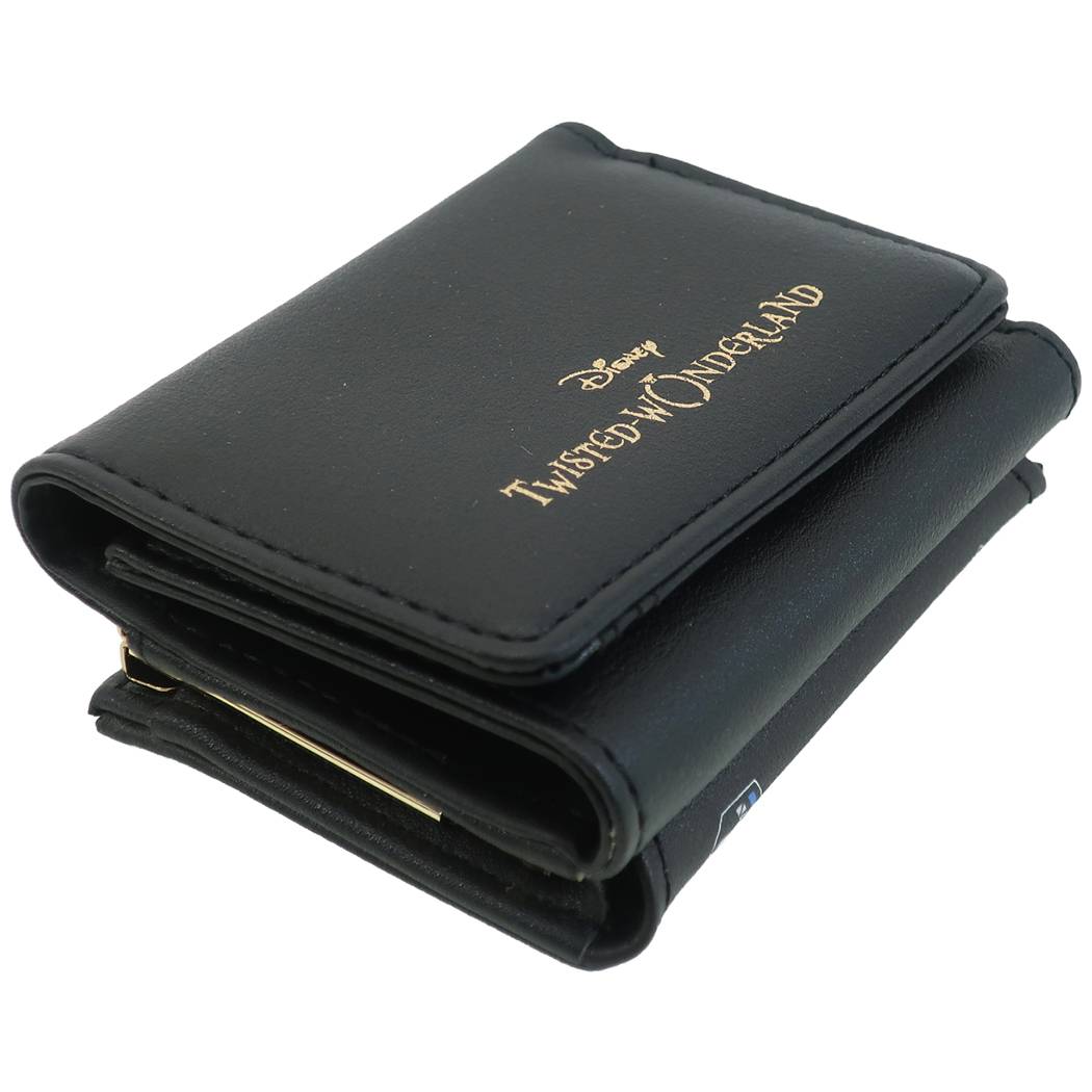 三つ折り財布 ツイステッドワンダーランド ミニウォレット ディズニー モンショウブラック プレゼント キャラクター 男の子