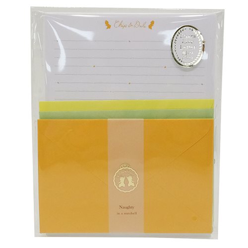 レターセット チップ&デール 46245 キャララインレター ディズニー Disney クラックス 便箋 封筒 手紙セット キャラクター プ