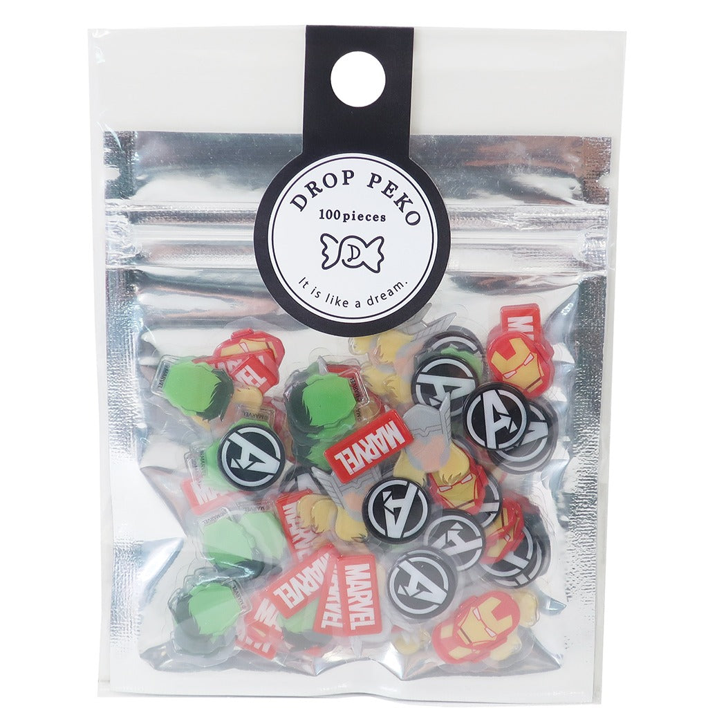 マーベル フレーク シール DROP PEKO MARVEL クラックス 5柄各20枚 プレゼント 男の子 女の子 ギフト