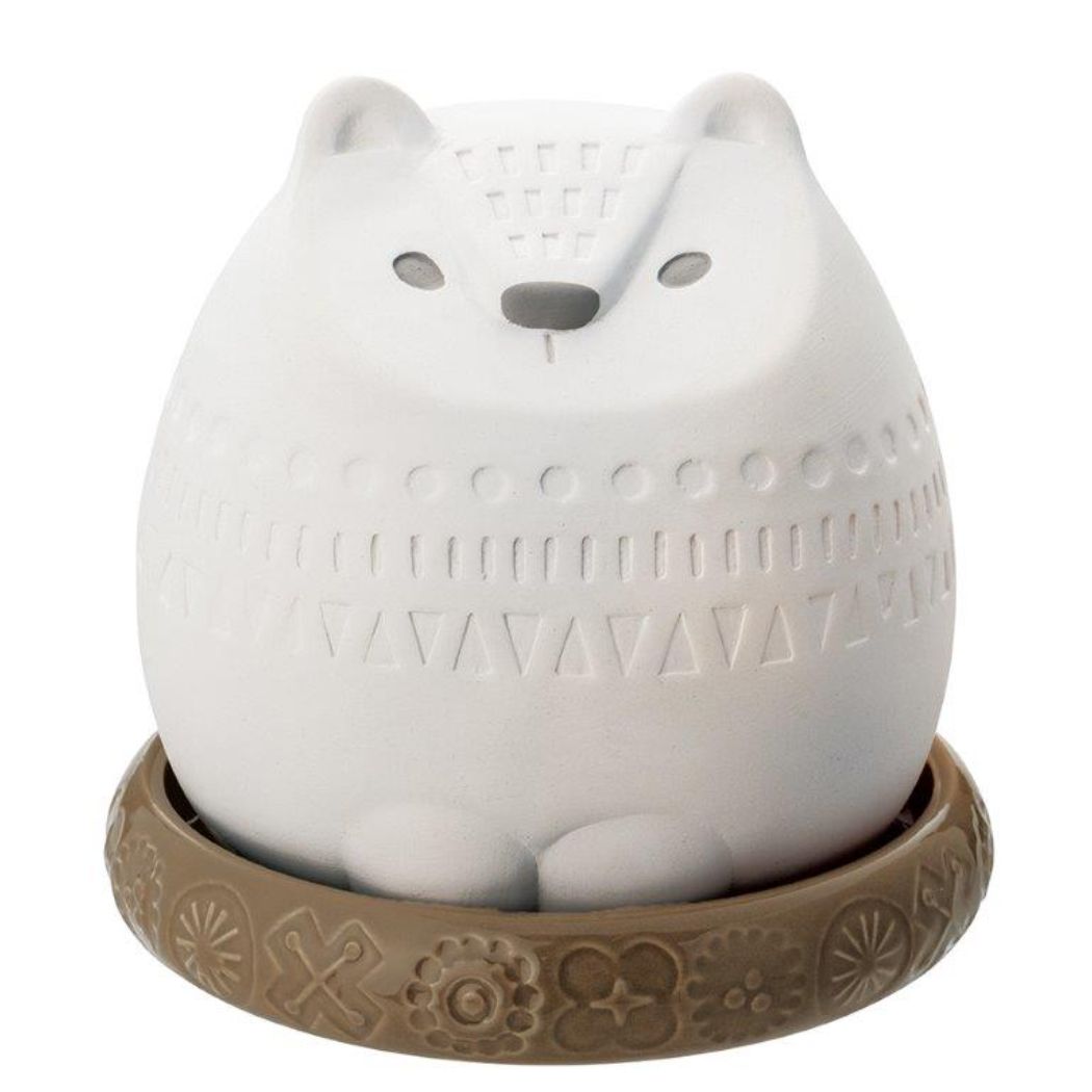 加湿器 FIKA ohana 潤いマスコット BEAR 素焼き