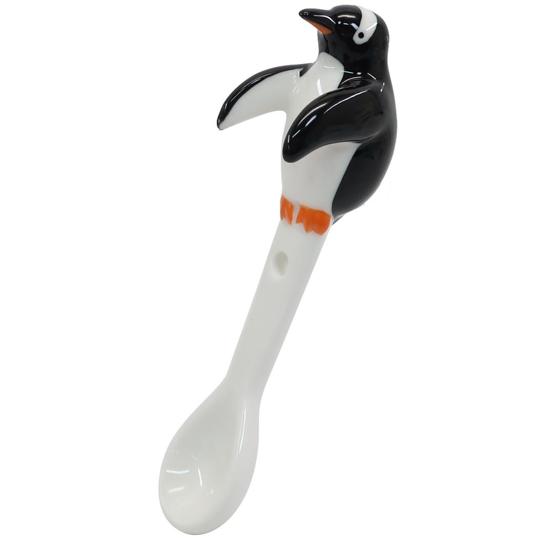 陶器製 まりん スプーン 女性 かわいい プレゼント ペンギン カトラリー るんるんまりん デコレ 男の子 女の子 ギフト