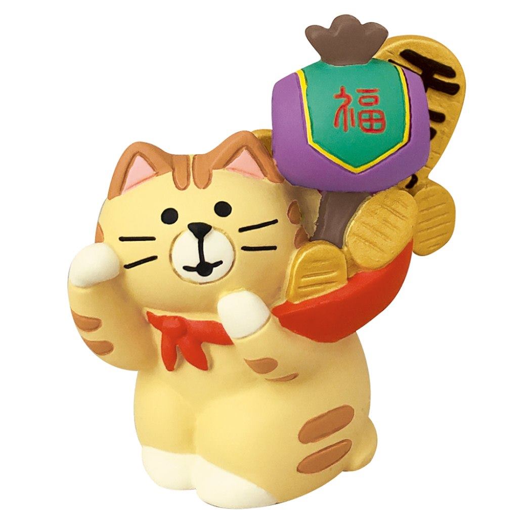 FUKU MONO 縁起かつぎ招き猫 concombre 金運上昇 マスコット デコレ 縁起物 インテリア プレゼント 男の子 女