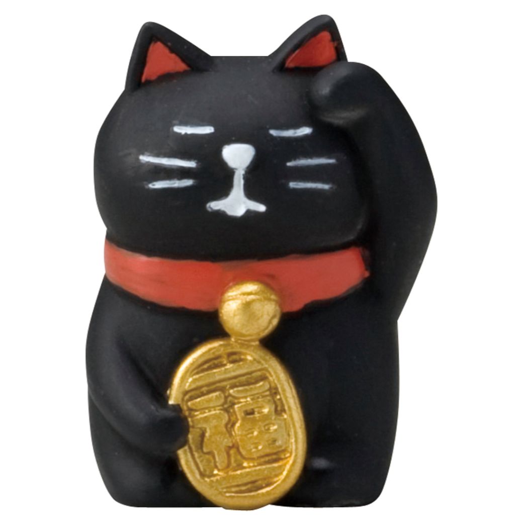 マスコット FUKU MONO うとうと招き猫 黒猫 concombre デコレ インテリア プレゼント 男の子 女の子 ギフト