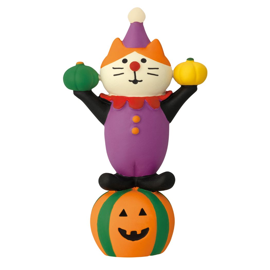玉乗りピエロ猫 コンコン広場 ハロウィンフェス マスコット デコレ concombre