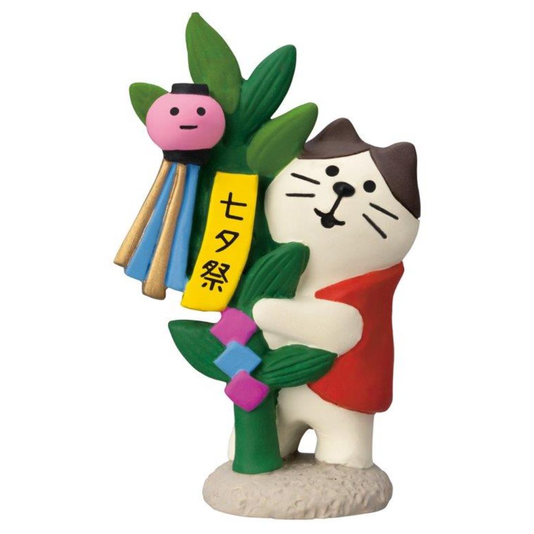 笹飾りにゃんこ 七夕 マスコット concombre デコレ