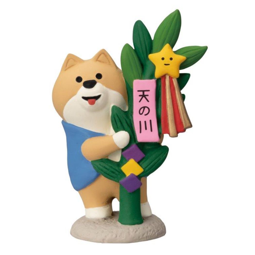 マスコット 七夕 笹飾りわんこ concombre インテリア